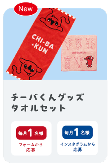 チーバくんグッズ タオルセット